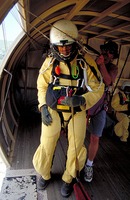 Rookie Jumper Justin Brollier prepares for jump out of tower