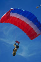 Hawk coming down in a RAM parachute